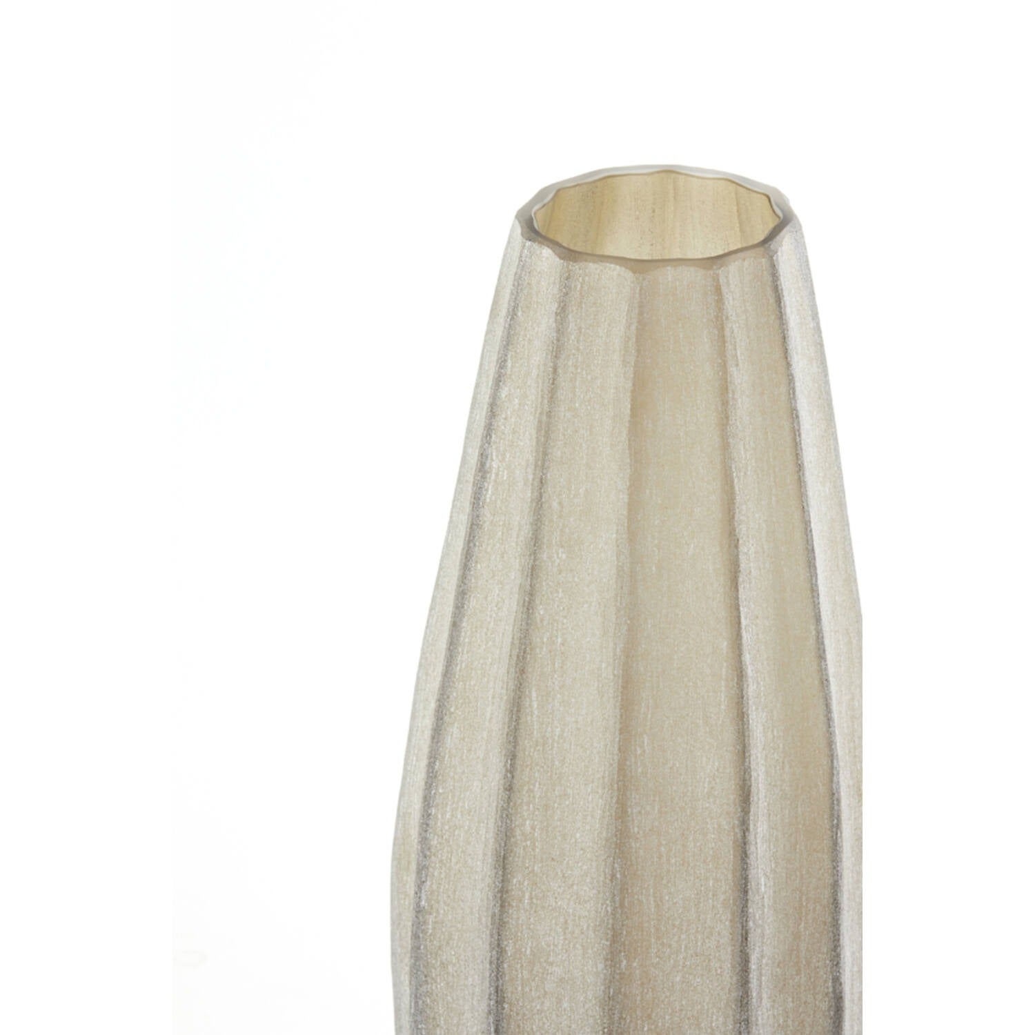 Vaas Ø17,5x44,5 cm BRADLEY glas licht bruin