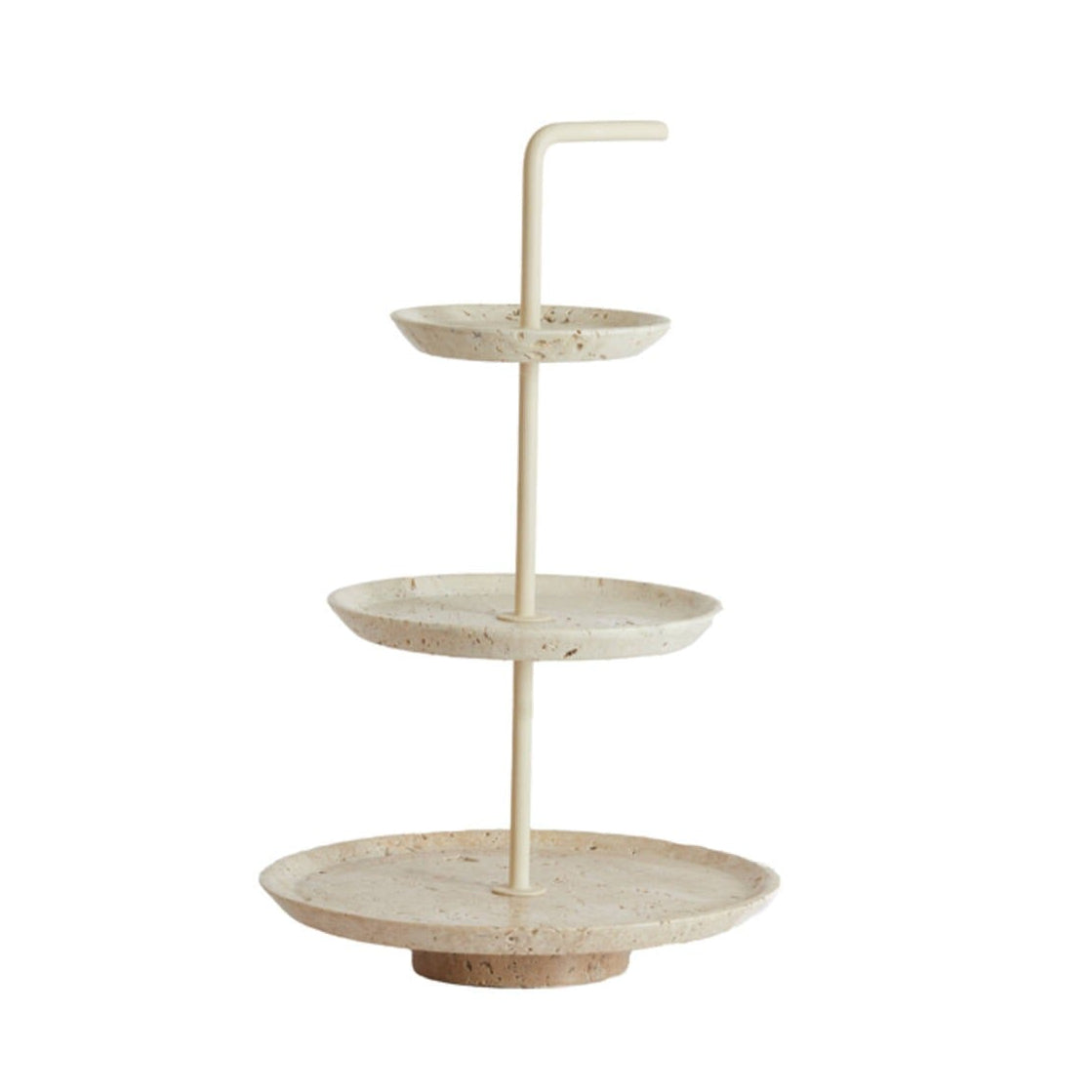 Etagere 3 laags CAGLIO travertin zand+crème