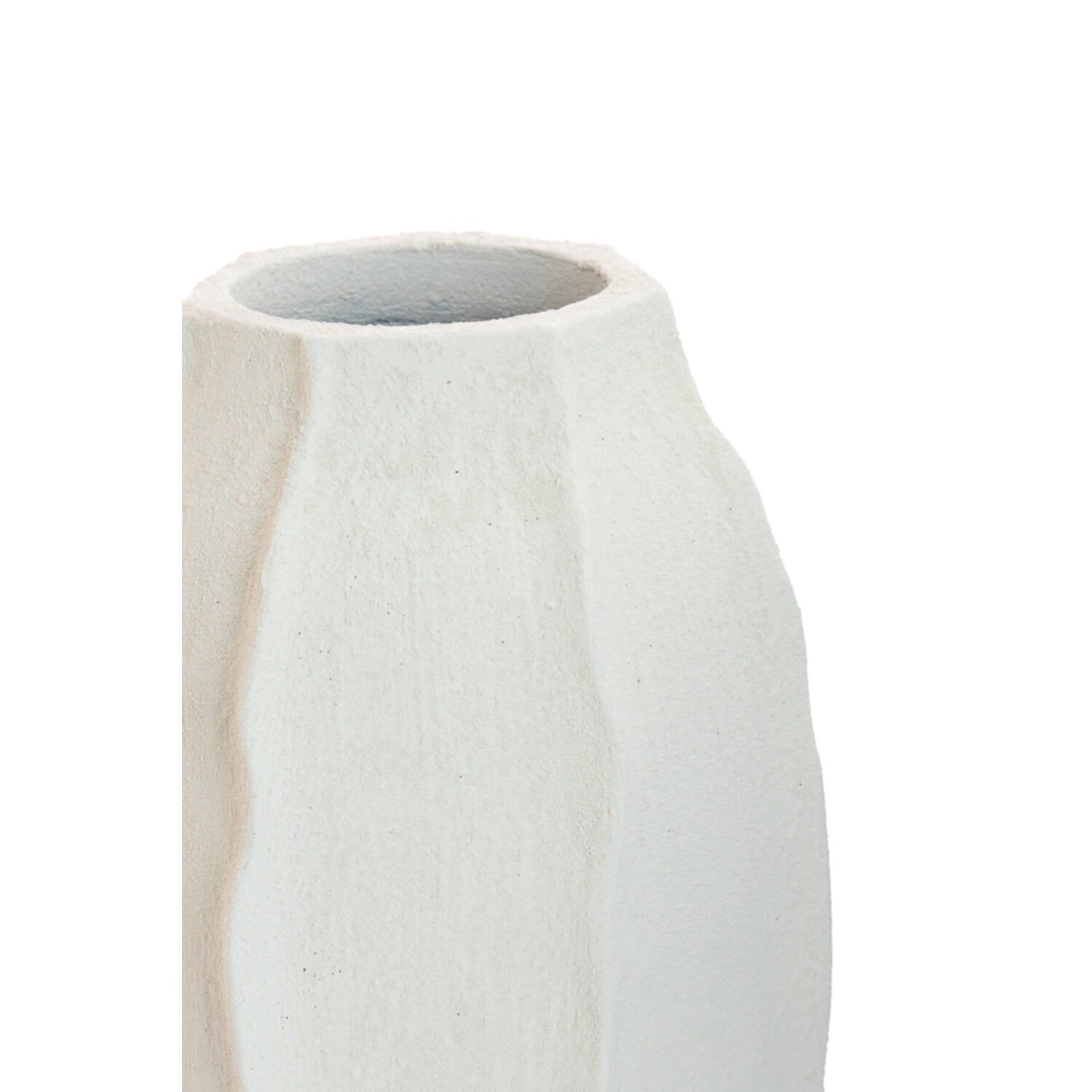 Vaas deco Ø29x42 cm SAPHIRA mat wit