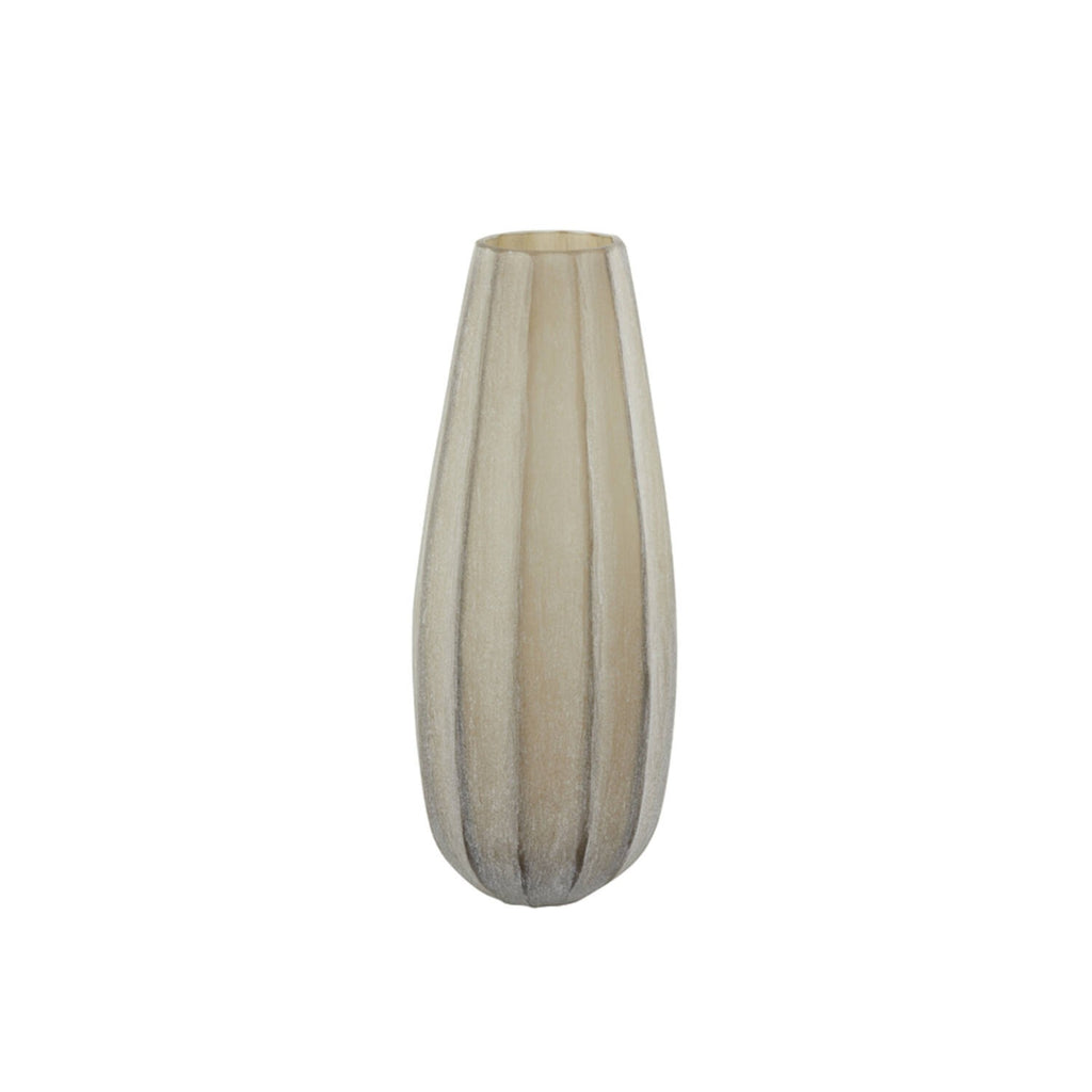 Vaas Ø17,5x44,5 cm BRADLEY glas licht bruin