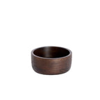 Deco box Ø14x7 cm METETI hout mat donker bruin