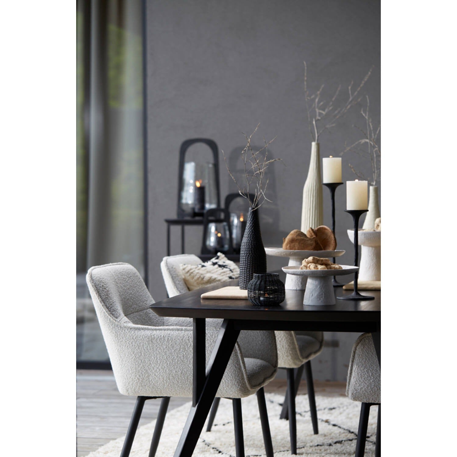 Schaal op voet 31x30,5x16 cm OTA crème